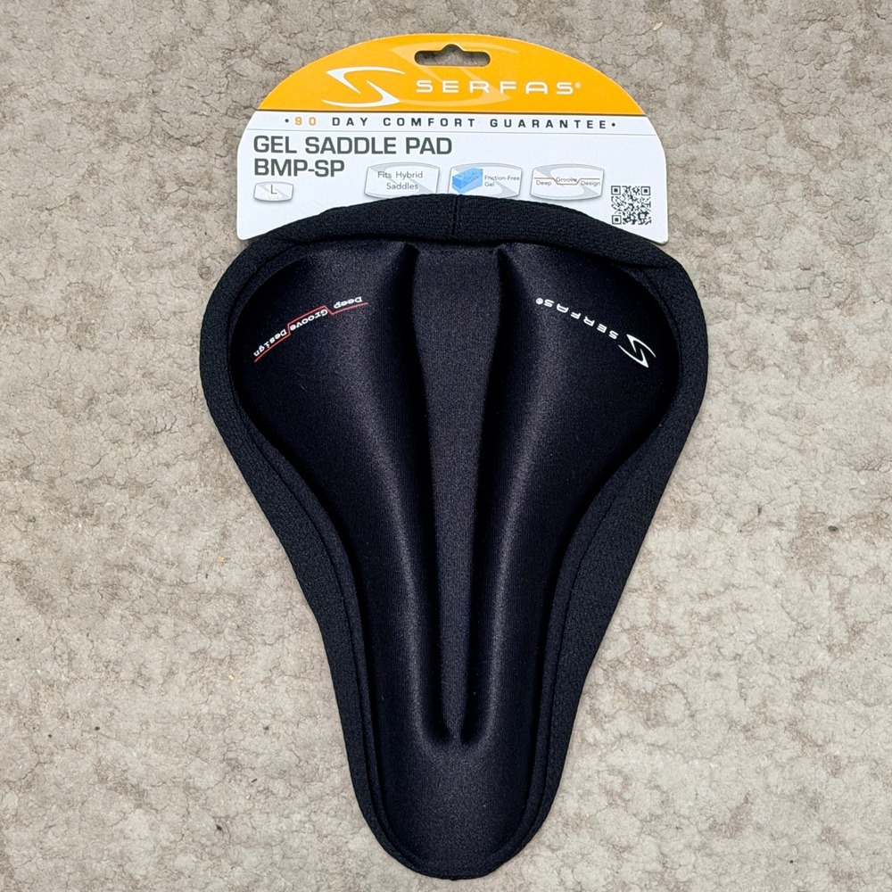 Serfas BMP-SP Gel Saddle Pad Bike Seat Cover Size L Black Hybrid Comfort
